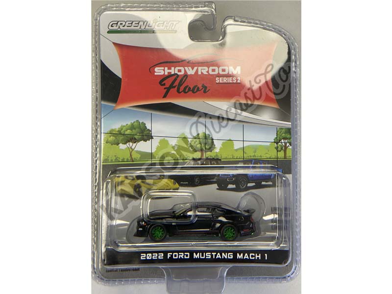 CHASE 2022 Ford Mustang Mach 1 - Shadow Black (Showroom Floor) Series 2 Diecast 1:64 Scale Model Car - Greenlight 68020E