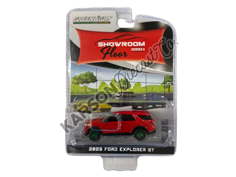 CHASE 2023 Ford Explorer ST - Rapid Red Metallic (Showroom Floor Series 4) Diecast 1:64 Scale Model - Greenlight 68040C