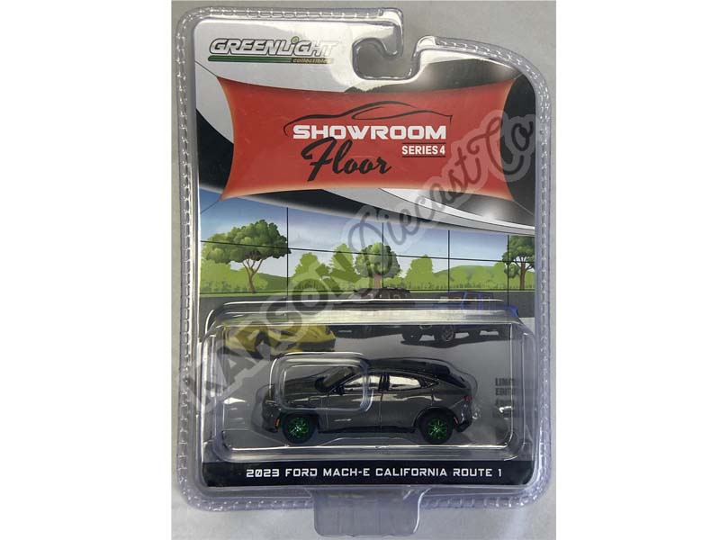 CHASE 2023 Ford Mustang Mach-E California Route 1 - Carbonized Gray Metallic (Showroom Floor) Series 4 Diecast 1:64 Scale Model - Greenlight 68040D