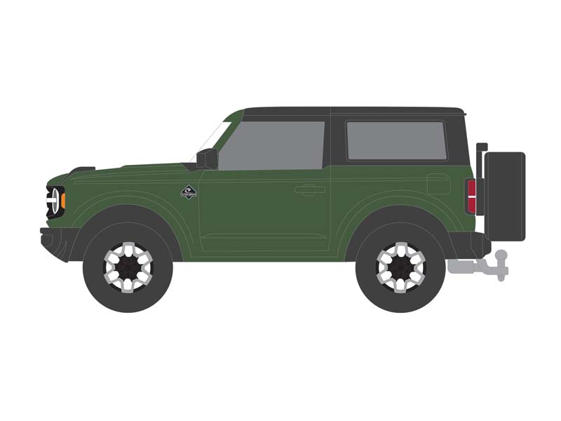 2023 Ford Bronco 2-Door Outer Banks – Eruption Green Metallic (Showroom Floor Series 5) Diecast 1:64 Scale Model - Greenlight 68050E