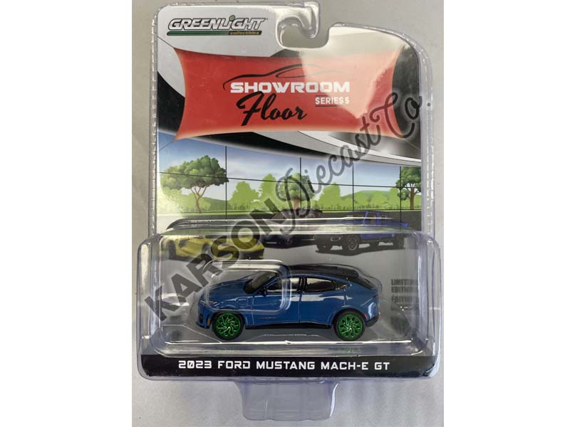 CHASE 2023 Ford Mustang Mach-E GT Performance Edition - Vapor Blue (Showroom Floor Series 5) Diecast 1:64 Scale Model - Greenlight 68050F