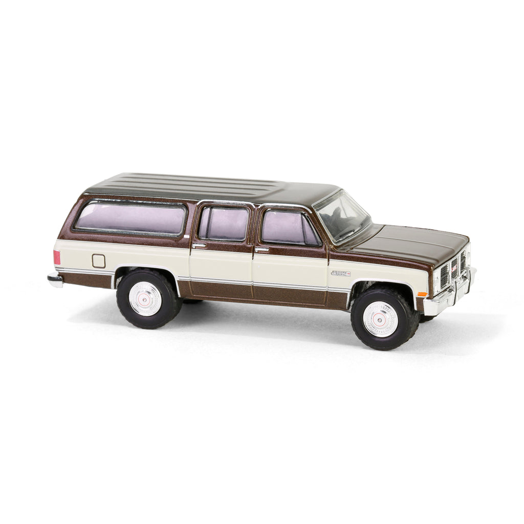 RAW CHASE 1986 GMC Suburban - Indian Bronze and Doeskin Tan (Showroom Floor Series 6) Diecast 1:64 Scale Model - Greenlight 68060E