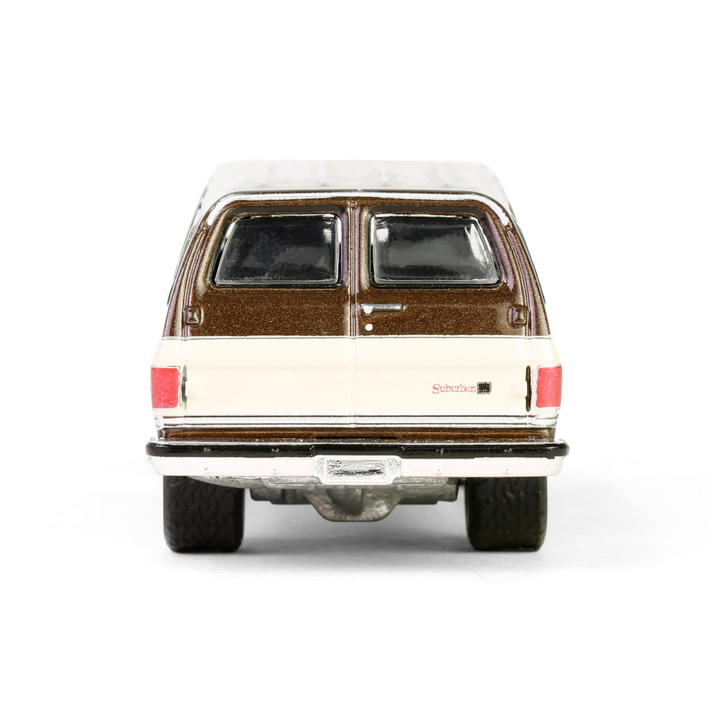 RAW CHASE 1986 GMC Suburban - Indian Bronze and Doeskin Tan (Showroom Floor Series 6) Diecast 1:64 Scale Model - Greenlight 68060E