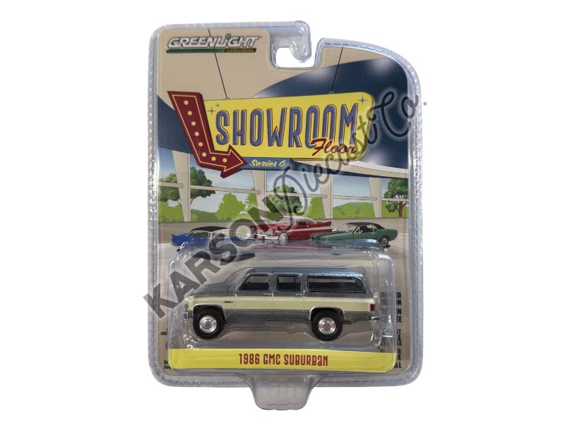 RAW CHASE 1986 GMC Suburban - Indian Bronze and Doeskin Tan (Showroom Floor Series 6) Diecast 1:64 Scale Model - Greenlight 68060E