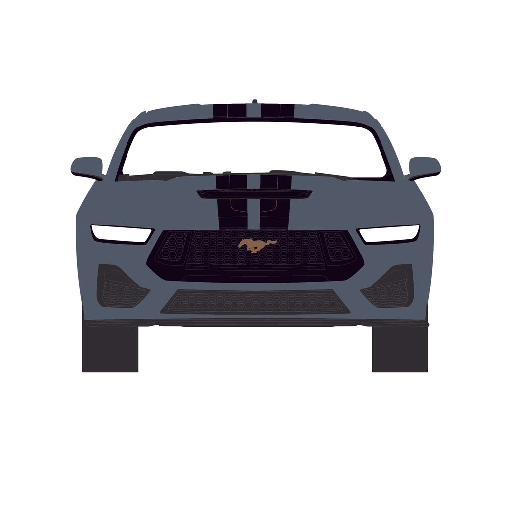 6 PACK 2024 Ford Mustang GT – Dark Matter Gray – Bronze Appearance Package (Showroom Floor Series 7) Diecast 1:64 Scale Model - Greenlight 68070B