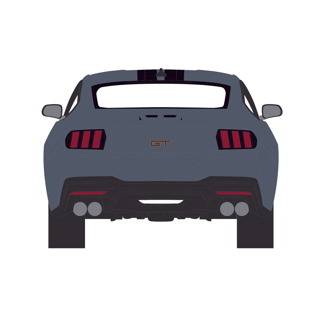 6 PACK 2024 Ford Mustang GT – Dark Matter Gray – Bronze Appearance Package (Showroom Floor Series 7) Diecast 1:64 Scale Model - Greenlight 68070B