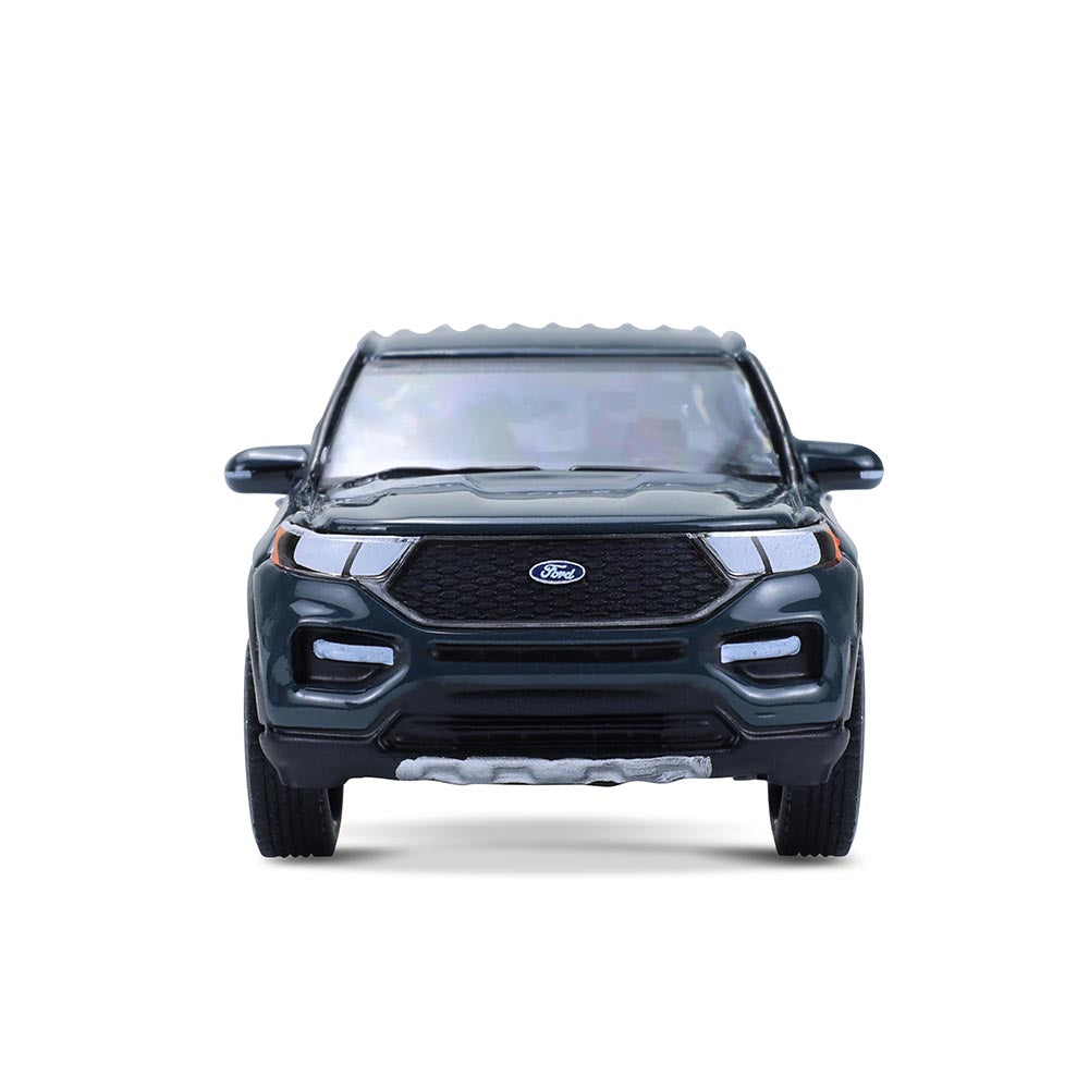CHROME CHASE 2024 Ford Explorer - Stone Blue (Showroom Floor Series 7) Diecast 1:64 Scale Models - Greenlight 68070D