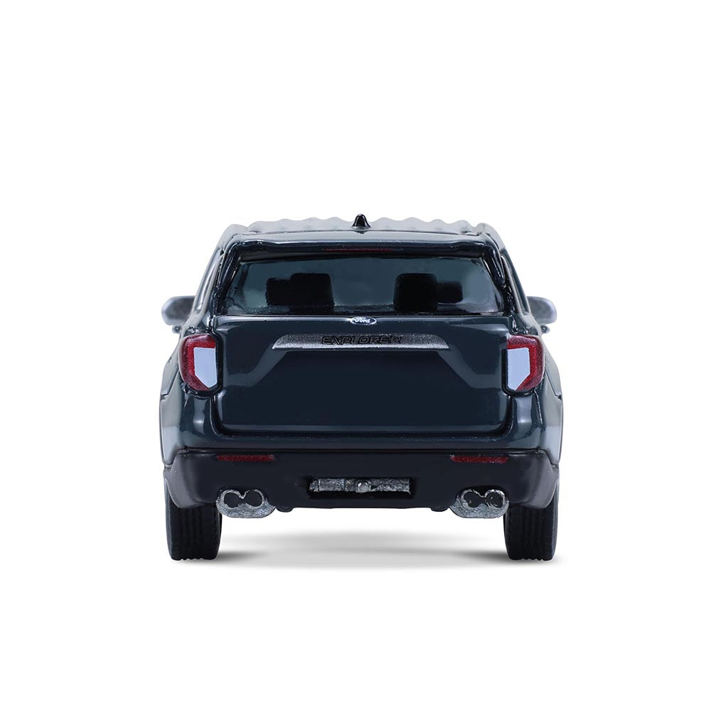 CHROME CHASE 2024 Ford Explorer - Stone Blue (Showroom Floor Series 7) Diecast 1:64 Scale Models - Greenlight 68070D