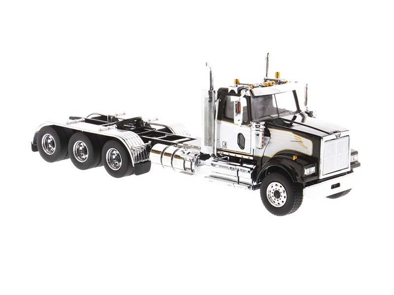 Western Star 4900 SFFA Tridem Day Cab Black & White Swoosh (Transport Series) 1:50 Scale Model - Diecast Masters 71066