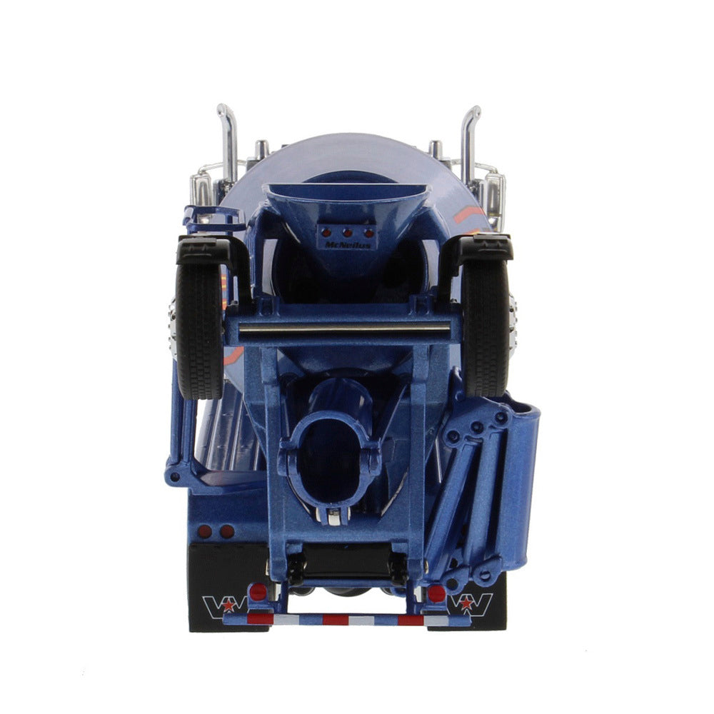 Western Star 4900 w/ Lift Axle and McNeilus BridgeMaster Mixer - Metallic Blue (Transport Series) 1:50 Scale Model - Diecast Masters 71075