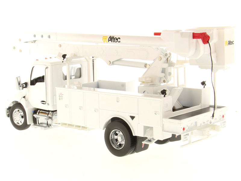 Kenworth T380 w/ Altec AA55 Aerial Service Truck White Truck & Body (Transport Series) Diecast 1:32 Scale Model - Diecast Masters 71100