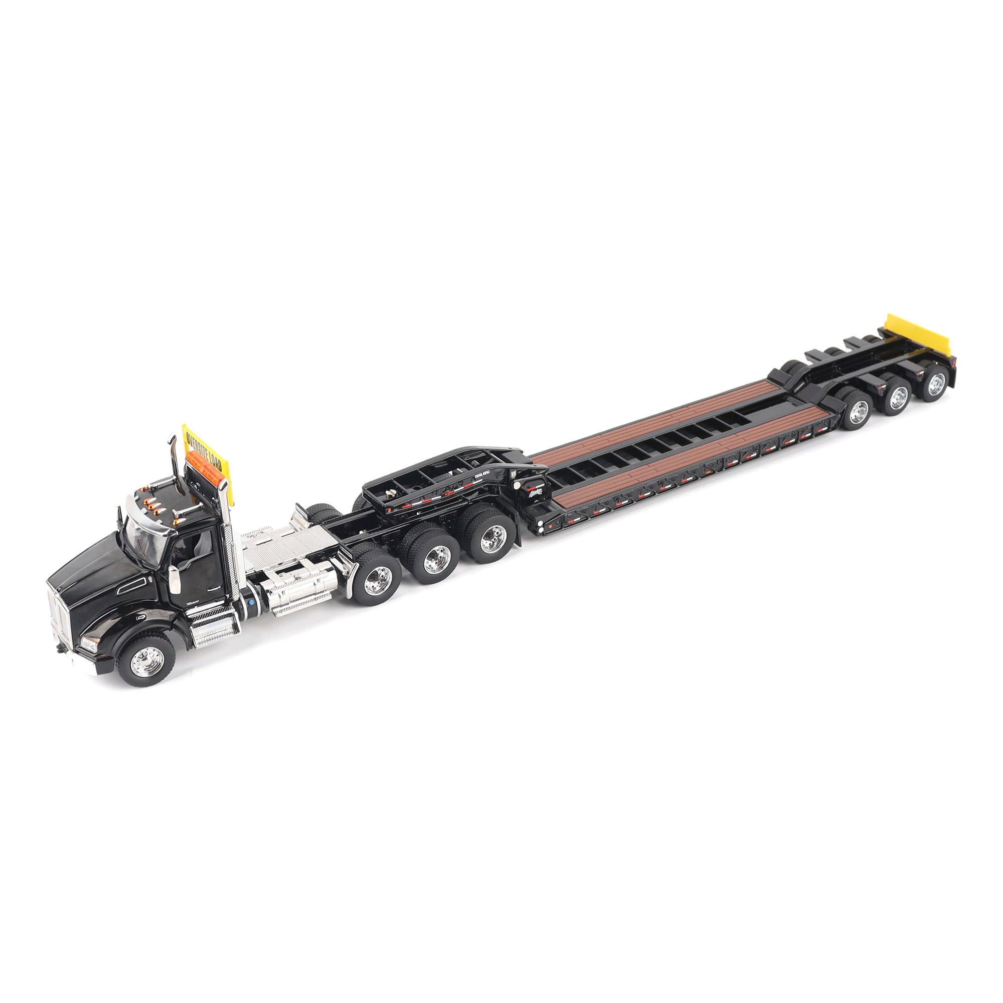 Kenworth T880 SBFA Daycab Tridem Tractor w/ Trail King TK120 HDG Lowbo ...