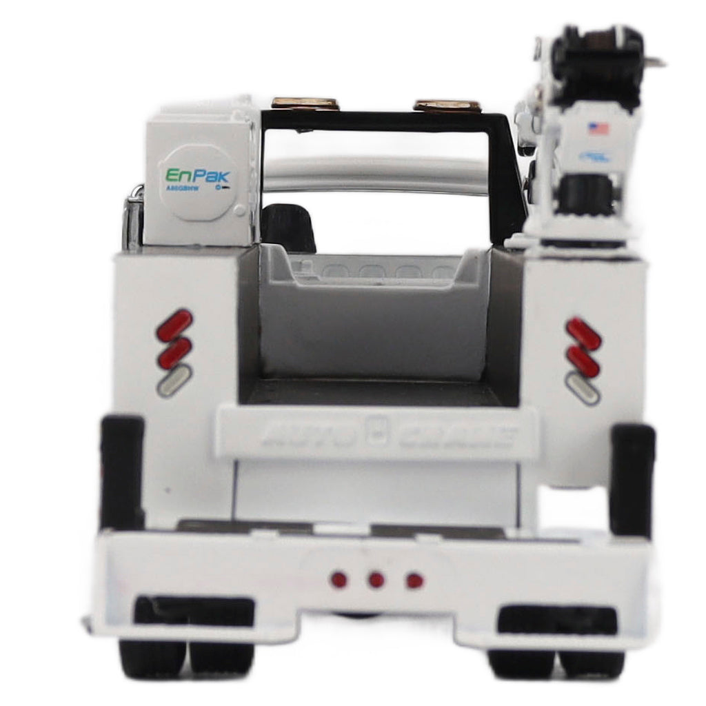 PRE-ORDER Freightliner M2-106 Auto-Crane Titan85-Body HC14-Crane Work Truck with Miller EnPak White Diecast 1:50 Scale Model - Diecast Master 71216