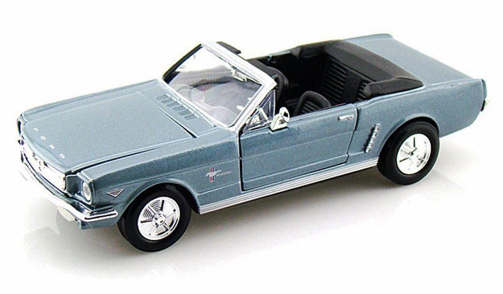 1964 1/2 Ford Mustang Convertible Blue (Timeless Legends) Diecast 1:24 Scale Model Car - Motormax 73212BL