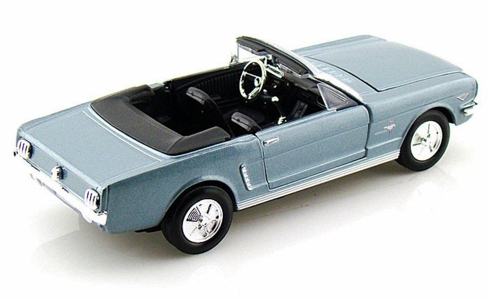 1964 1/2 Ford Mustang Convertible - Blue (Timeless Legends) Diecast 1:24 Scale Model - Motormax 73212BL