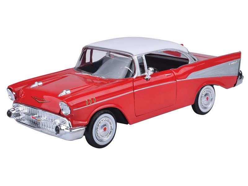 1957 Chevrolet Bel Air - Red (Timeless Legends) Diecast 1:24 Scale Model - Motormax 73228RD