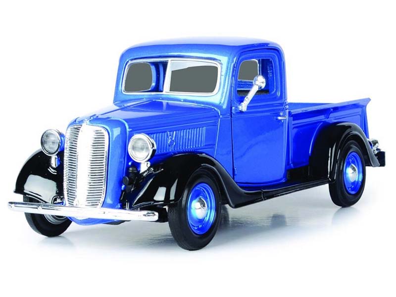 1937 Ford Pickup – Blue and Black (American Classics) Diecast 1:24 Scale Model - Motormax 73233BLBK