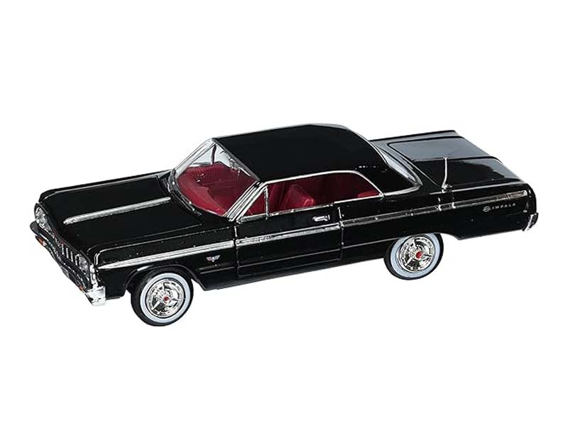 1964 Chevrolet Impala SS Hard Top Lowrider - Black (Get Low) Diecast 1:24 Scale Model - Motormax 79021BK