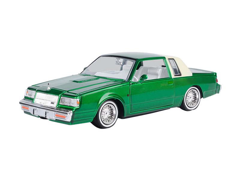 1987 Buick Regal Green - MiJo Exclusives (Get Low) Diecast 1:24 Scale Model Car - Motormax 79023GRB