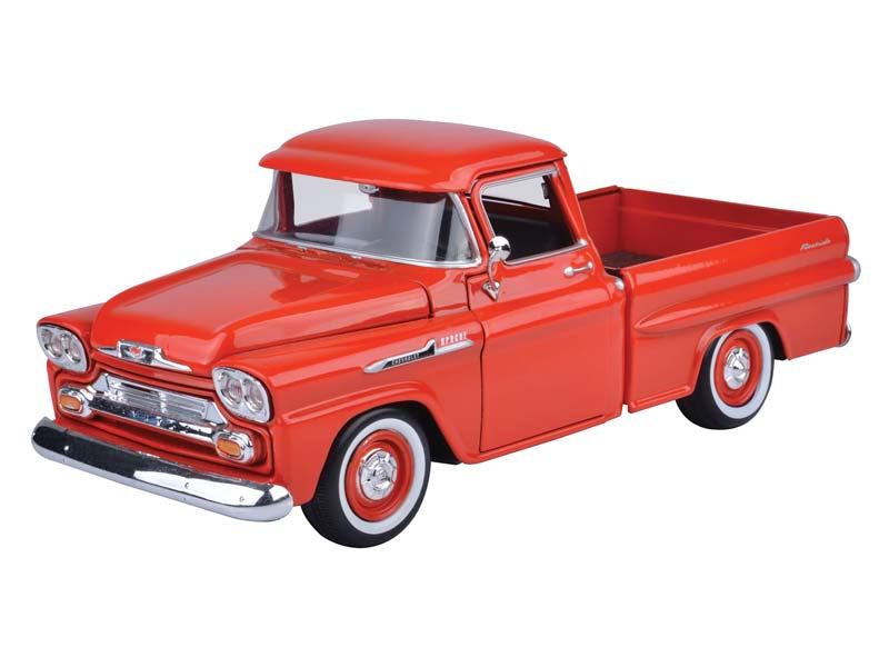 1958 Chevrolet Apache Fleetside Pickup - Orange (Timeless Legends) Diecast 1:24 Model Truck - Motormax 79311OR