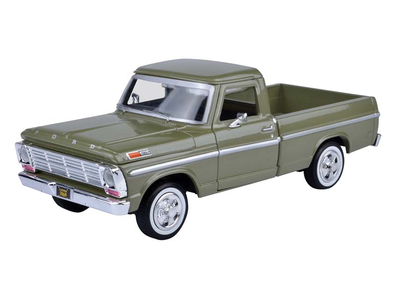 1969 Ford F-100 Pickup Truck Green (American Classics) Diecast 1:24 Scale Model - Motormax 79315GRN