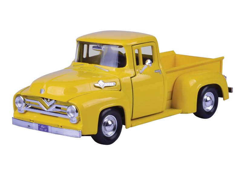 1955 Ford F-100 Pickup Truck - Yellow (Timeless Legends) Diecast 1:24 Scale Model - Motormax 79341YL