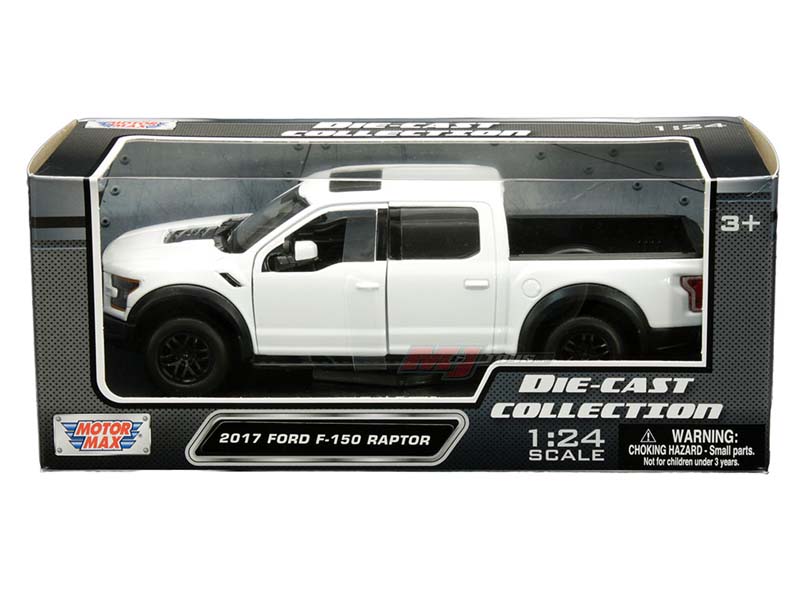 2017 Ford F-150 Raptor - White (MiJo Exclusives) Diecast 1:24 Scale Model - Motormax 79344WH