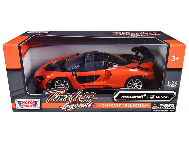 McLaren Senna - Orange Metallic and Black (Timeless Legends) Diecast 1:24 Model - Motormax 79355OR