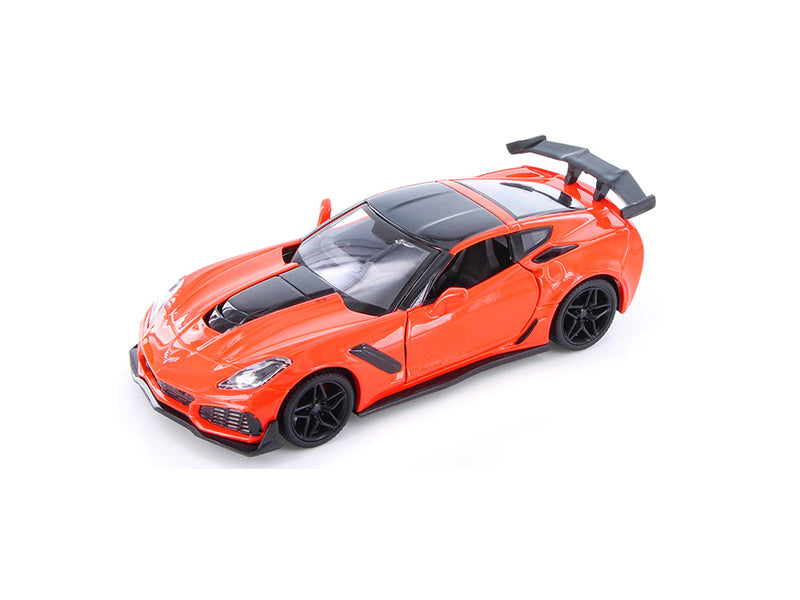 2019 Chevrolet Corvette ZR1 Orange w/ Black Accents Diecast 1:24 Scale Model - Motormax 79356OR