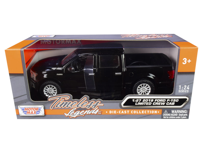 2019 Ford F-150 Limited Crew Cab Pickup Black (Timeless Legends) Diecast 1:24 Scale Model Truck - Motormax 79364BK