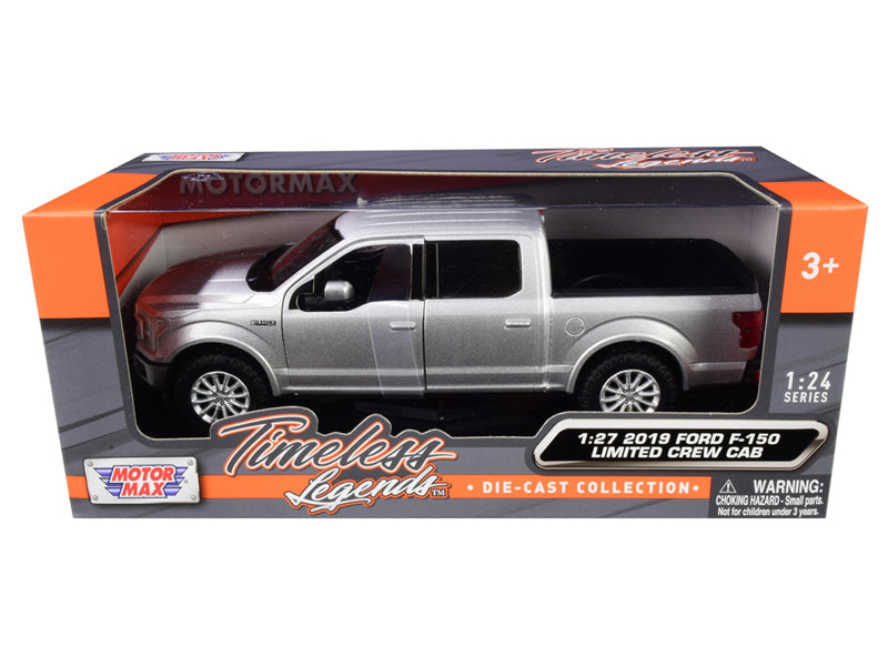 2019 Ford F-150 Limited Crew Cab Pickup Truck Metallic Silver (Timeless Legends) Diecast 1:24 Scale Model - Motormax 79364SIL