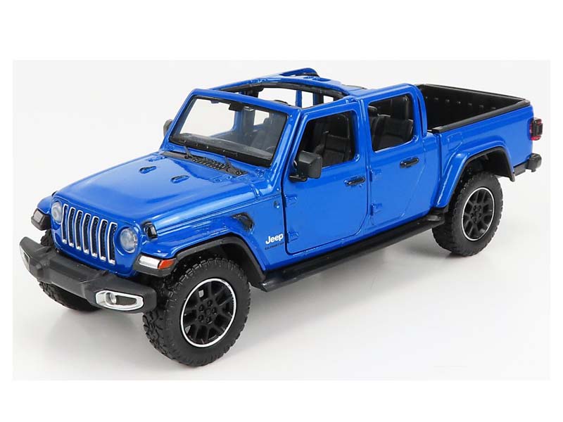 2021 Jeep Gladiator Overland Pickup Truck Blue - Open Top (Timeless Legends) Diecast 1:24 Scale Model - Motormax 79367BL