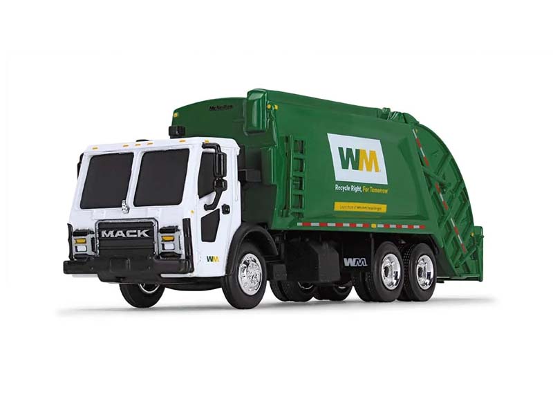 Mack LR Rear Load Refuse Truck (Waste Management) Diecast 1:87 HO Scale Model - First Gear 80-0357D
