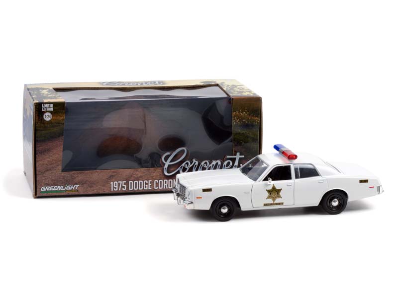 1975 Dodge Coronet - Hazzard County Sheriff Diecast 1:24 Scale Model - Greenlight 84104