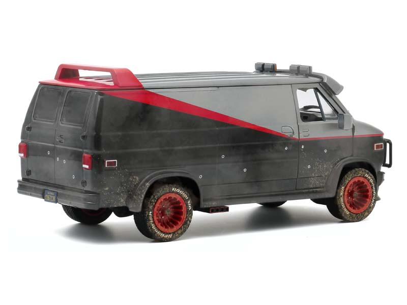 12 PACK 1983 GMC Vandura Weathered Version w/ Bullet Holes - The A-Team (Hollywood Series 11) Diecast 1:24 Scale Model - Greenlight 84112