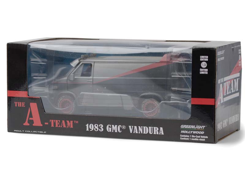 12 PACK 1983 GMC Vandura Weathered Version w/ Bullet Holes - The A-Team (Hollywood Series 11) Diecast 1:24 Scale Model - Greenlight 84112