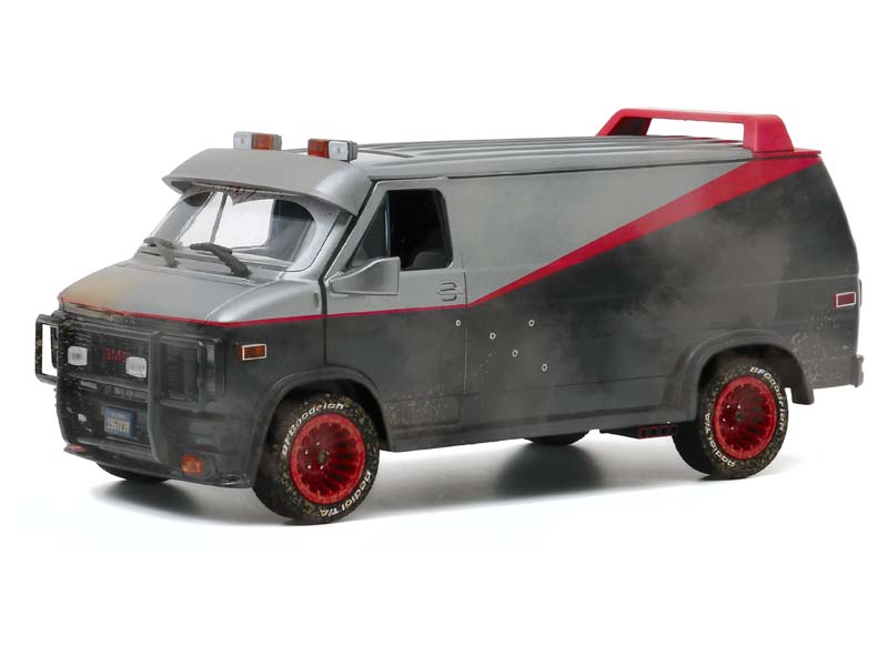 1983 GMC Vandura Weathered Version w/ Bullet Holes - The A-Team (Hollywood Series 11) Diecast 1:24 Scale Model - Greenlight 84112