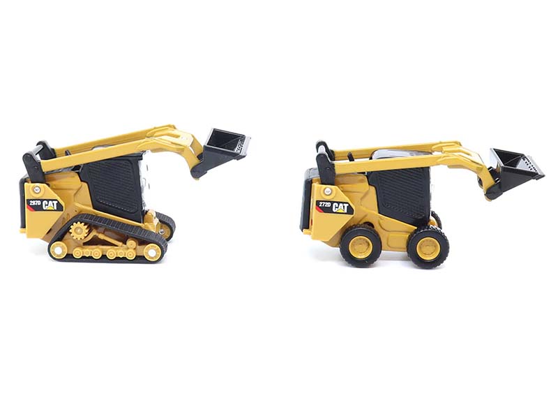 CAT Caterpillar 272D2 Skid Steer Loader & CAT 297D2 Compact Track Loader Twin Pack 1:64 Scale Model - Diecast Masters 84647CS