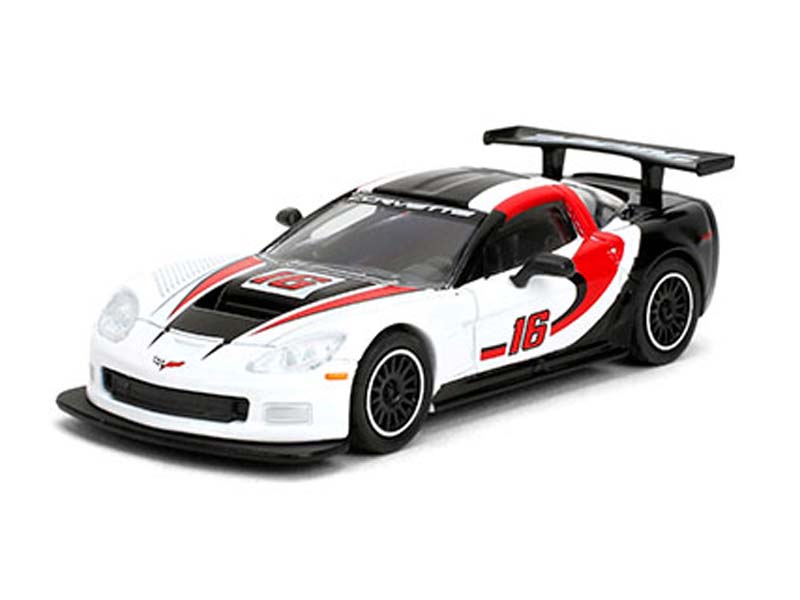 2005 Chevrolet Corvette C6 R – White (Collector Series Wave 2 2025) Diecast 1:64 Scale Model - Majorette 8505001012