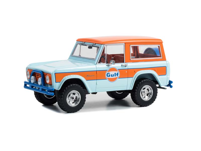 1966 Ford Bronco - Gulf Oil (Running on Empty) Series 6 Diecast 1:24 Scale Model - Greenlight 85071