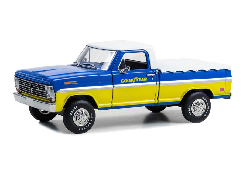 1969 Ford F-100 w/ Bed Cover - Goodyear Tires (Running on Empty) Series 6 Diecast 1:24 Scale Model - Greenlight 85073