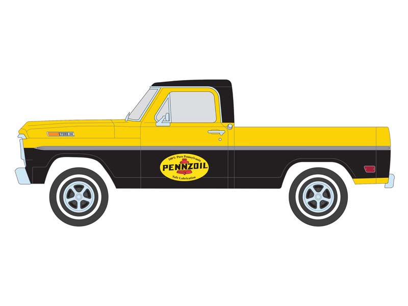 PRE-ORDER 1969 Ford F-100 – Pennzoil (Running on Empty Series 7) Diecast 1:24 Scale Model - Greenlight 85082