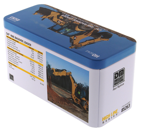 CAT Caterpillar 450E Backhoe Loader (High Line Series) 1:87 HO Scale Model - Diecast Masters 85263