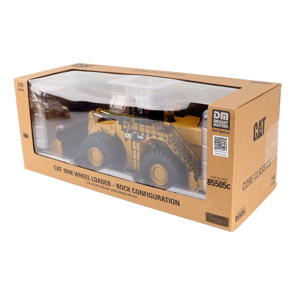 CAT Caterpillar 994K Wheel Loader - Rock Bucket Version Diecast 1:50 Scale Model - Diecast Masters 85505C