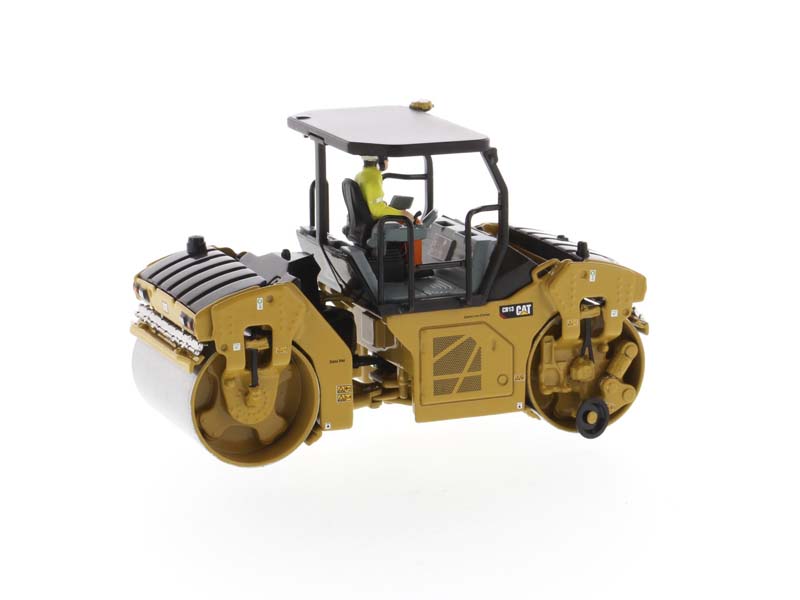 CAT Caterpillar CB-13 Tandem Vibratory Roller w/ ROPS & Operator (High Line Series) 1:50 Scale Model - Diecast Masters 85594