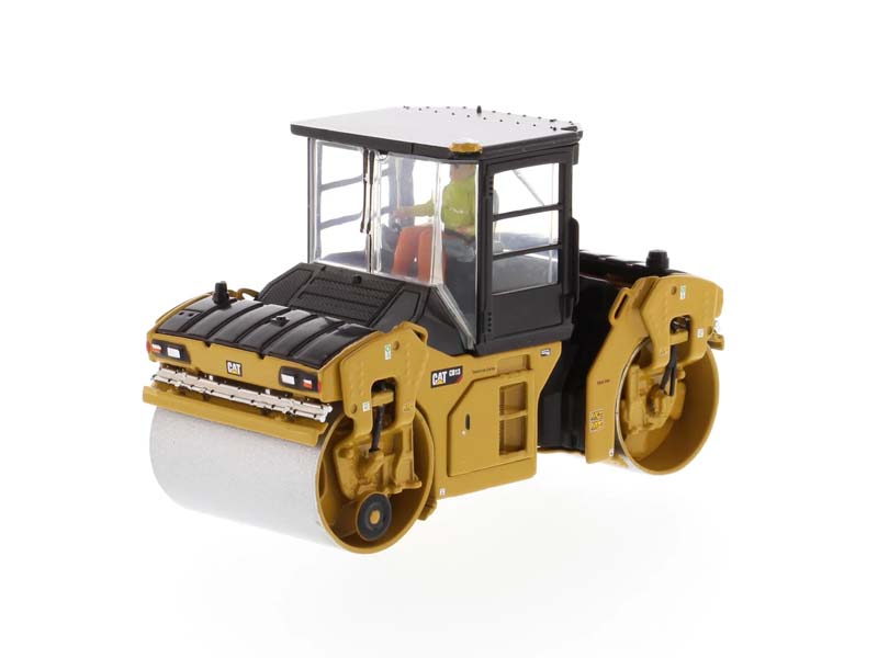 CAT Caterpillar CB-13 Tandem Vibratory Roller w/ Cab & Operator (High Line Series) 1:50 Scale Model - Diecast Masters 85595