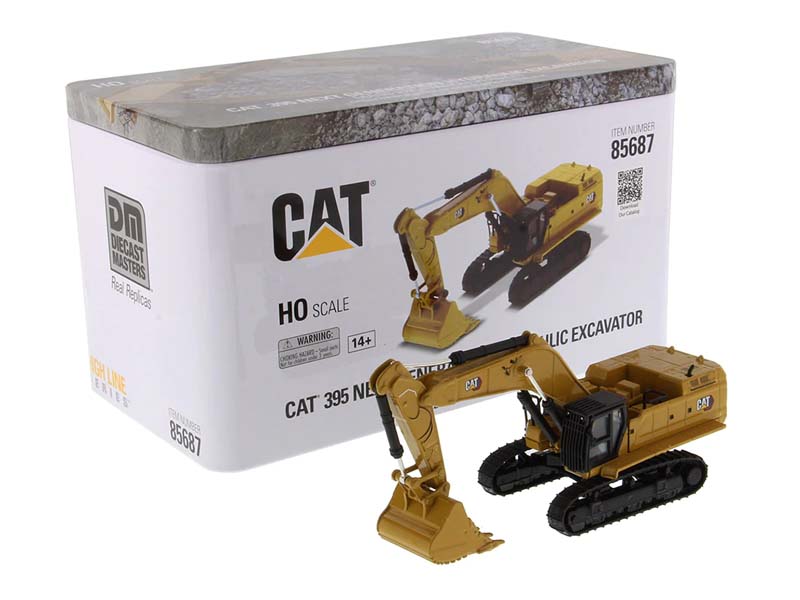 CAT Caterpillar 395 Next-Generation Hydraulic-Excavator - ME version (High Line Series) 1:87 HO Scale Model - Diecast Masters 85687