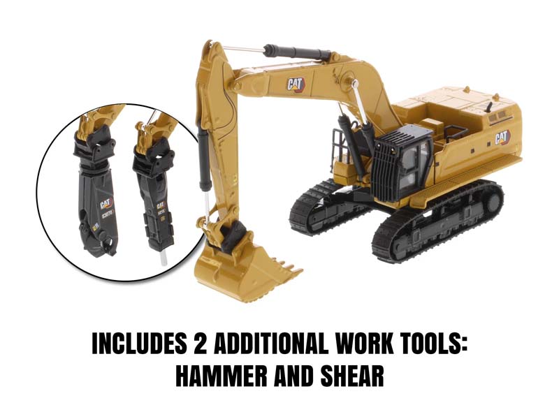 CAT Caterpillar 395 Next Generation Hydraulic Excavator GP version w/ Hammer and Shear (High Line Series) 1:87 HO Scale Model - Diecast Masters 85688