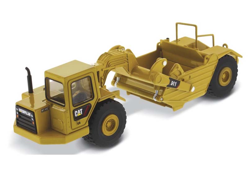 CAT Caterpillar Wheel Tractor 611 Scraper (Construction Metal Series) 1:64 Scale Model - Diecast Masters 85695