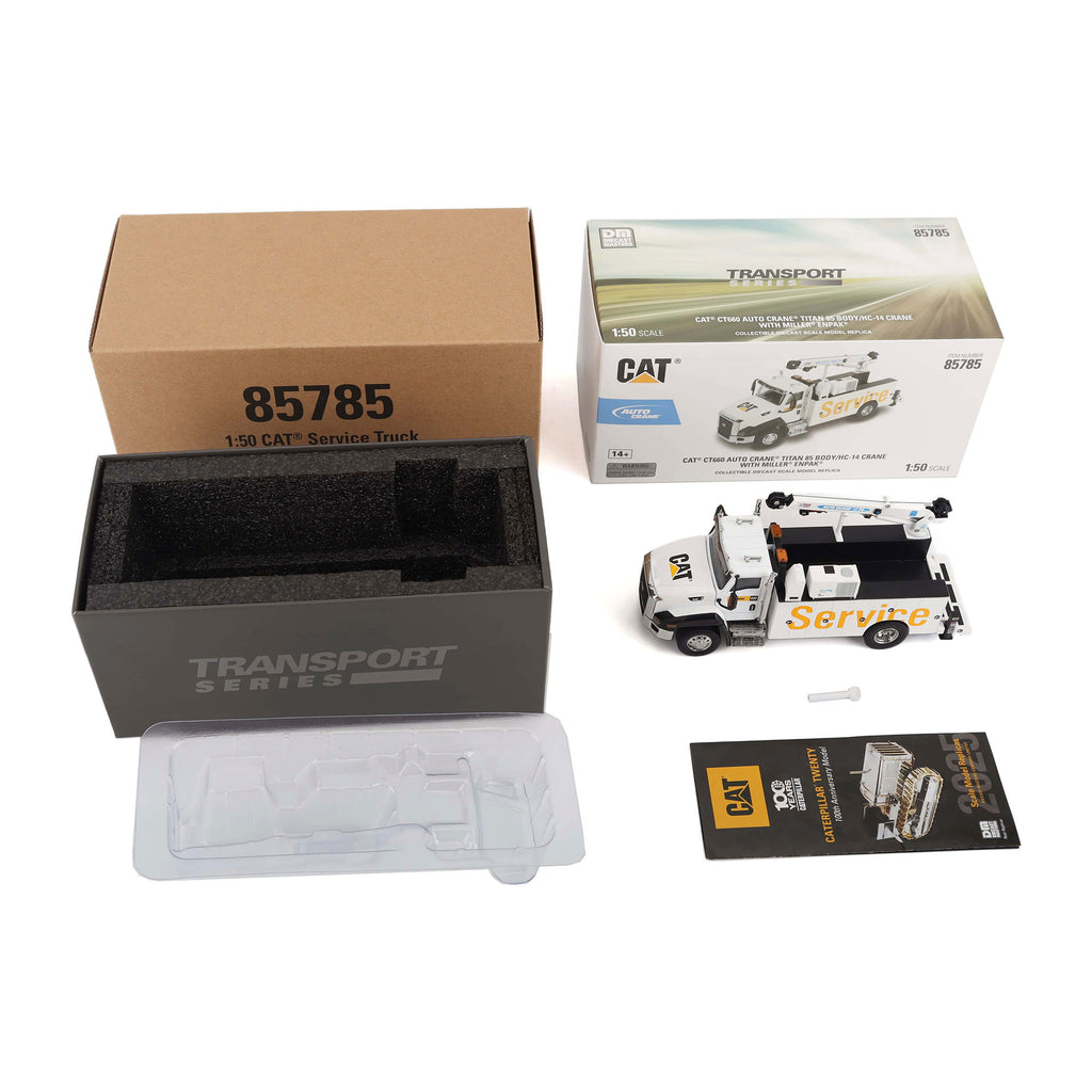 CAT Caterpillar CT660 Auto-Crane Titan 85 Body w/ Miller EnPak Diecast 1:50 Scale Model - Diecast Masters 85785